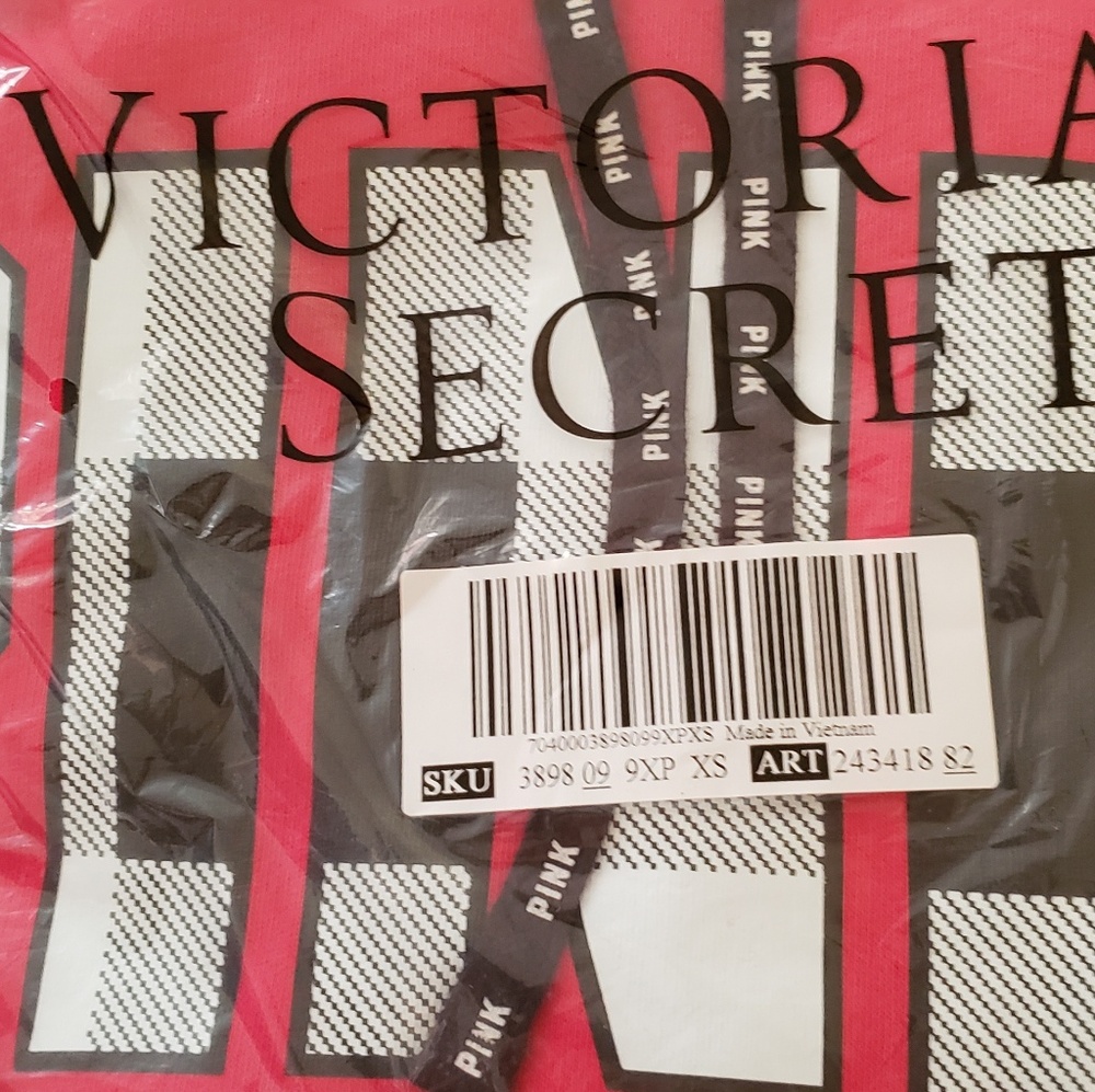 Brand new, never opened Pink plaid hoodie